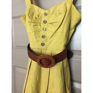 Charlotte Russe Belted Dress in Yellow